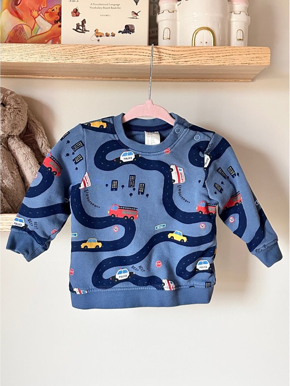 H&M Transportation Sweatshirt - Sz 4/6m